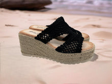 Load image into Gallery viewer, Hayley wedges - black. LAST ONES