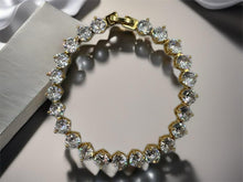 Load image into Gallery viewer, Trinity Tennis Bracelet - Gold