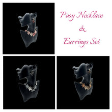 Load image into Gallery viewer, Posy Necklace & Earrings Set - 3 Colours