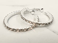Load image into Gallery viewer, Diamanté Hoop Earrings - 5 Colours