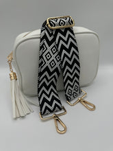 Load image into Gallery viewer, Bag Strap 86 - Black & White Pattern