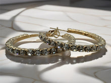 Load image into Gallery viewer, Diamanté Hoop Earrings - 5 Colours