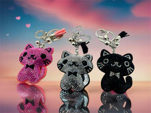 Load image into Gallery viewer, Pussy Cat Keyring - 3 Colours