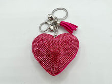 Load image into Gallery viewer, Diamanté Heart Keyring - 11 colours