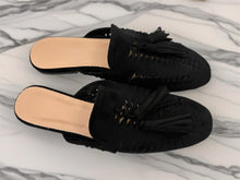 Load image into Gallery viewer, Tassel Mule Loafers - Black