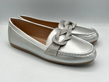 Load image into Gallery viewer, Leila loafers - silver. LAST ONES