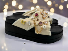 Load image into Gallery viewer, Gem wedges - beige