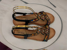Load image into Gallery viewer, Santorini wedges - black. LAST ONES