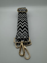 Load image into Gallery viewer, Bag Strap 86 - Black & White Pattern