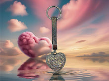 Load image into Gallery viewer, Crystal Heart Keyring - 4 Colours