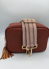 Load image into Gallery viewer, Bag Strap 114 - Tan & White Pattern