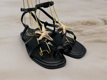 Load image into Gallery viewer, Starfish Sandals - Black