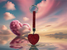 Load image into Gallery viewer, Crystal Heart Keyring - 4 Colours