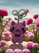 Load image into Gallery viewer, Pussy Cat Keyring - 3 Colours