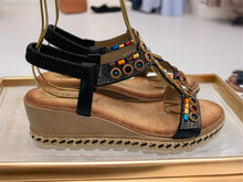 Load image into Gallery viewer, Santorini wedges - black. LAST ONES