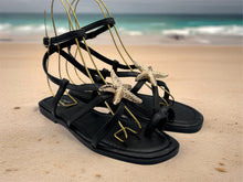 Load image into Gallery viewer, Starfish Sandals - Black