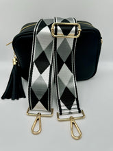 Load image into Gallery viewer, Bag Strap 94 - Black, Grey & Black Pattern