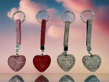 Load image into Gallery viewer, Crystal Heart Keyring - 4 Colours
