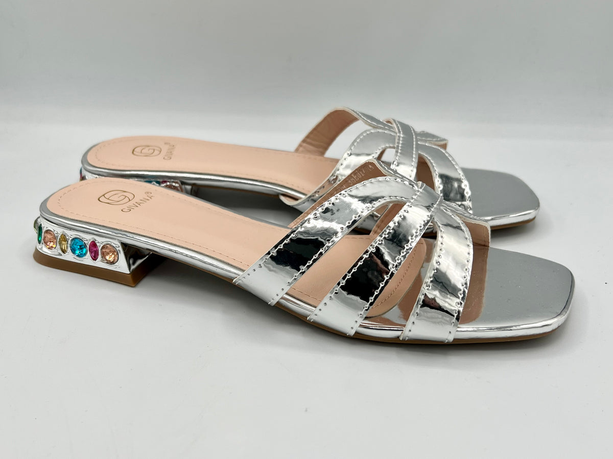 Miami sandals silver Icicle Boutique