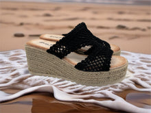 Load image into Gallery viewer, Hayley wedges - black. LAST ONES