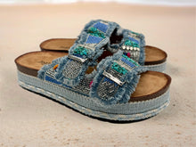 Load image into Gallery viewer, Jade flatforms - denim blue. LAST ONES