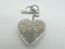 Load image into Gallery viewer, Diamanté Heart Keyring - 11 colours