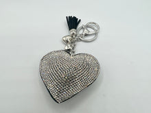 Load image into Gallery viewer, Diamanté Heart Keyring - 11 colours