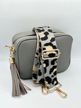 Load image into Gallery viewer, Bag Strap 61 - Grey, Black & Gold Leopard