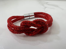 Load image into Gallery viewer, Crystal Magnetic Bracelet with Knot - 12 Colours