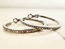 Load image into Gallery viewer, Caprice Diamanté hoop earrings (3.5cms) - 3 colours