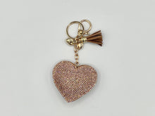 Load image into Gallery viewer, Diamanté Heart Keyring - 11 colours