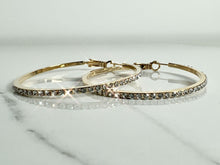 Load image into Gallery viewer, Caprice Diamanté hoop earrings (5cms) - 3 colours