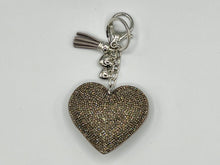 Load image into Gallery viewer, Diamanté Heart Keyring - 11 colours