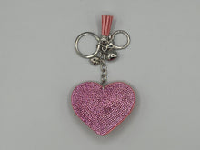 Load image into Gallery viewer, Diamanté Heart Keyring - 11 colours