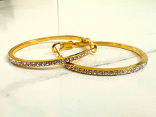 Load image into Gallery viewer, Caprice Diamanté hoop earrings (3.5cms) - 3 colours
