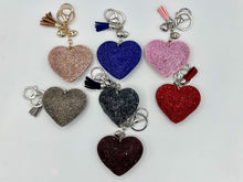 Load image into Gallery viewer, Diamanté Heart Keyring - 11 colours