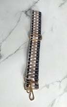 Load image into Gallery viewer, Bag Strap 40 - Black & Multicolour Woven Textured