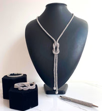 Load image into Gallery viewer, Crystal Necklace with Knot Detail - 11 Colours