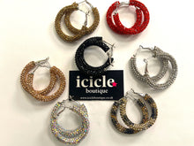 Load image into Gallery viewer, Tube Hoop Earrings 3.5cms - 10 Colours