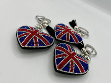 Load image into Gallery viewer, Union Jack Heart Keyring