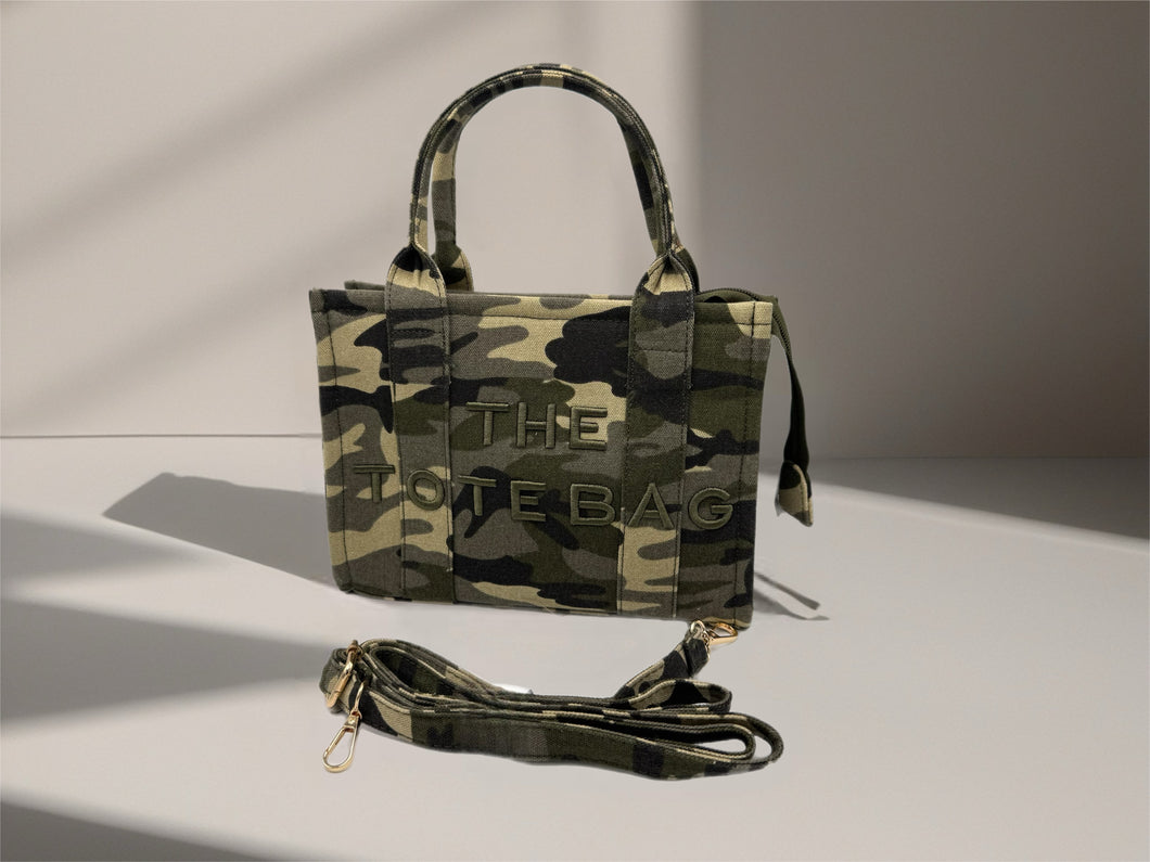 Camo Tote Handbag - Small, 3 Colours