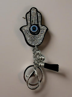 Load image into Gallery viewer, Hamsa Hand Keyring
