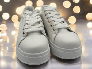 Lisa Trainers - white & gold