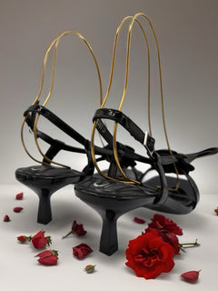 Load image into Gallery viewer, Rose heels - Black
