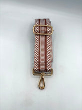 Load image into Gallery viewer, Bag Strap 114 - Tan &amp; White Pattern
