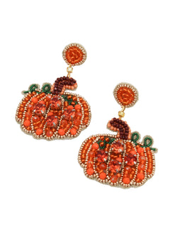 Load image into Gallery viewer, Pumpkin Halloween earrings
