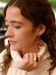 Load image into Gallery viewer, Pumpkin Halloween earrings
