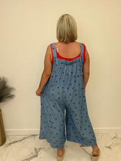 Load image into Gallery viewer, Cherries dungarees
