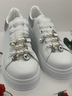 Load image into Gallery viewer, Charm Trainers - Silver
