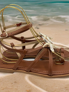 Load image into Gallery viewer, Starfish Sandals - Tan
